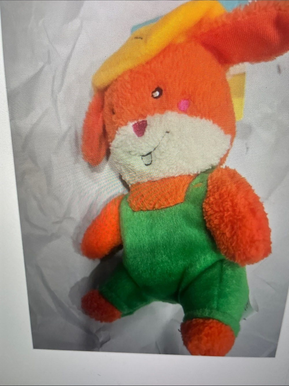 Amuse Society Orange & Green Bunny Plush Dog Toy with Squeaker